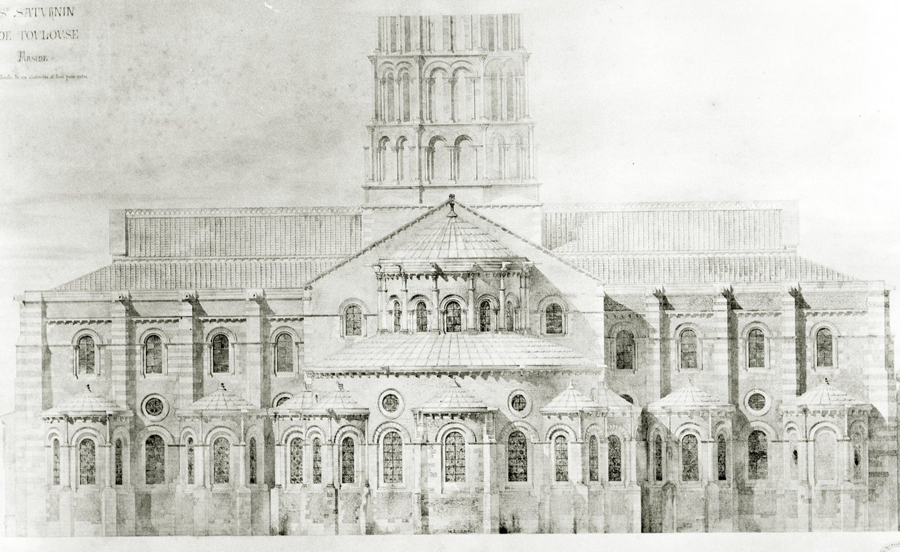 Basilica of St. Sernin, Toulouse by Eugene Emmanuel Viollet le Duc