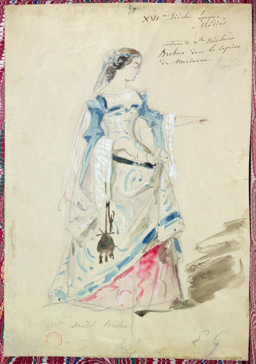 Costume Design for Mlle Madeleine Brohant for the Role of Marianne in 