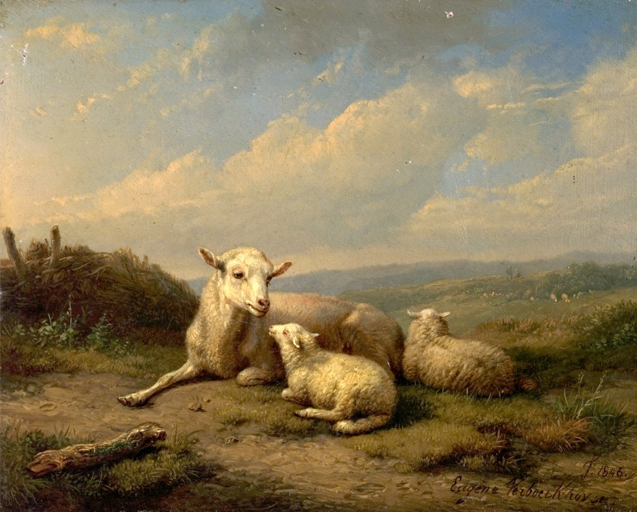 The Twins, 1846 by Eugene Joseph Verboeckhoven