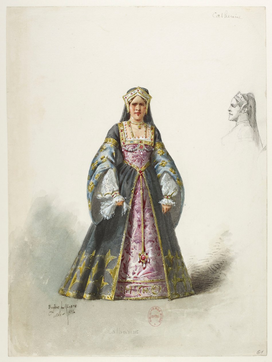Saint-Saëns - Henry VIII - Costume Designs - Lacoste - 61. Catherine by Eugene Lacoste