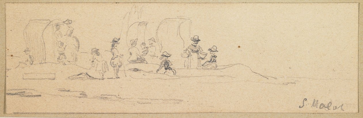 Beach Scene at Saint Malo by Eugene Louis Boudin
