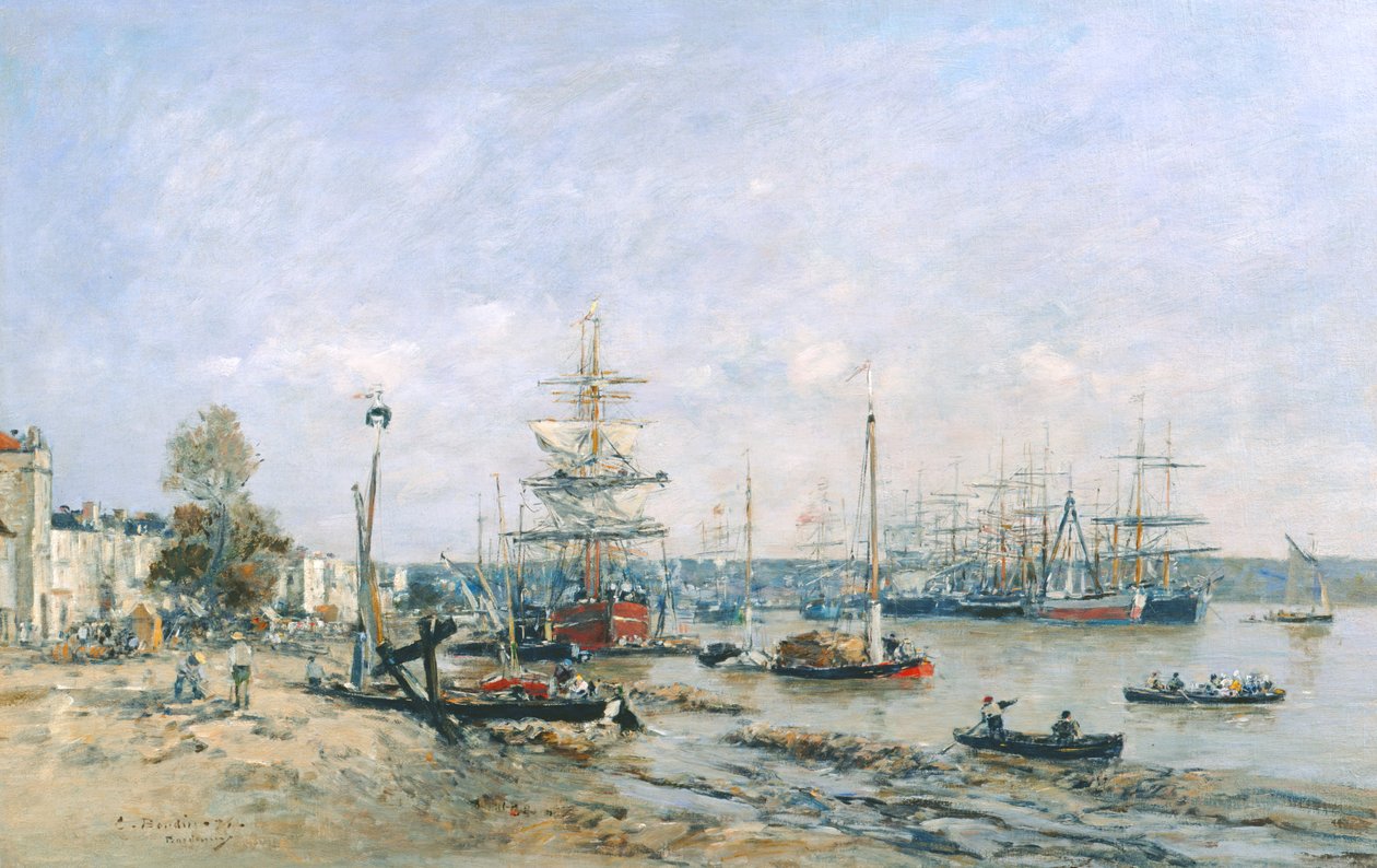 Bordeaux - Quay and Port by Eugene Louis Boudin