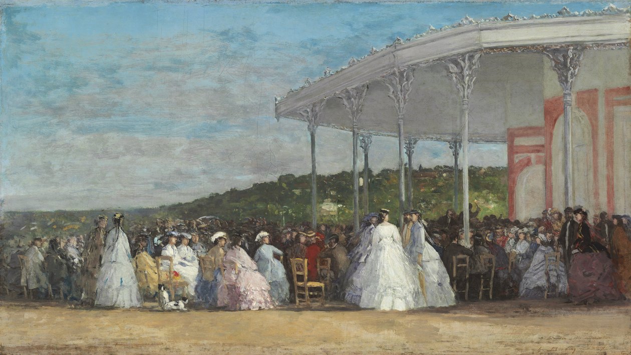 Concert at the Casino of Deauville, 1865 by Eugene Louis Boudin