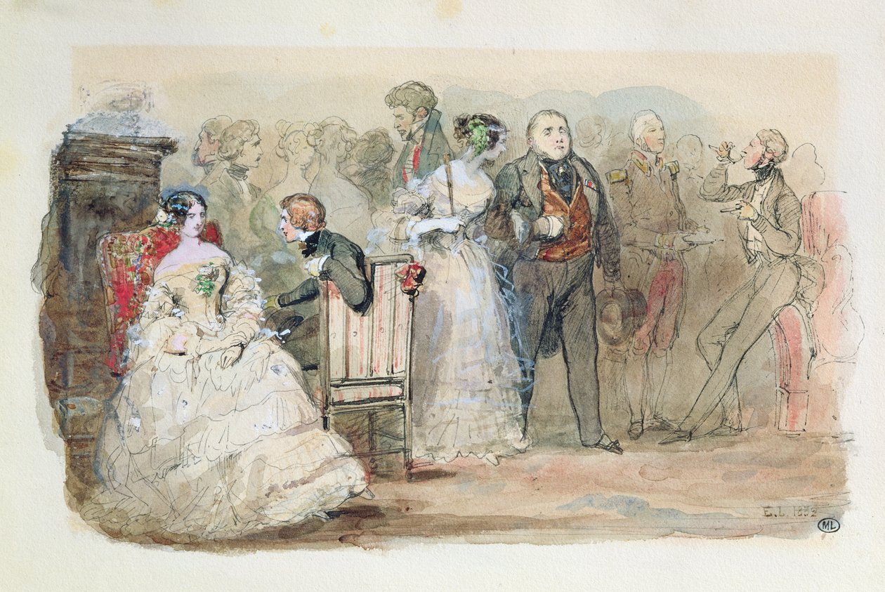 A Reception during the Reign of Louis-Philippe (1830-48) by Eugene Louis Lami