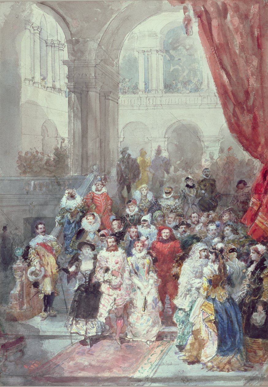 Study for a Costume Ball Given by the Princess of Sagan by Eugene Louis Lami