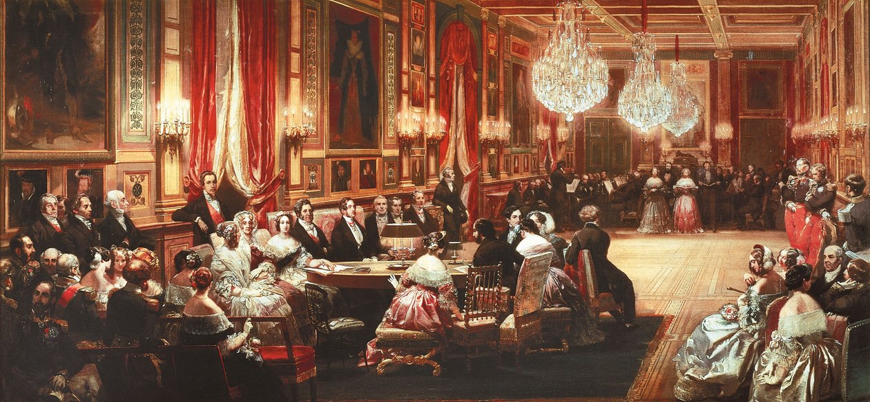 Concert in Honour of Queen Victoria of the United Kingdom in the Hall of Mirrors of Chateau d