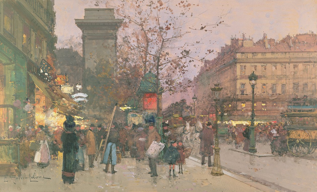 Porte Saint Denis by Eugene Galien Laloue