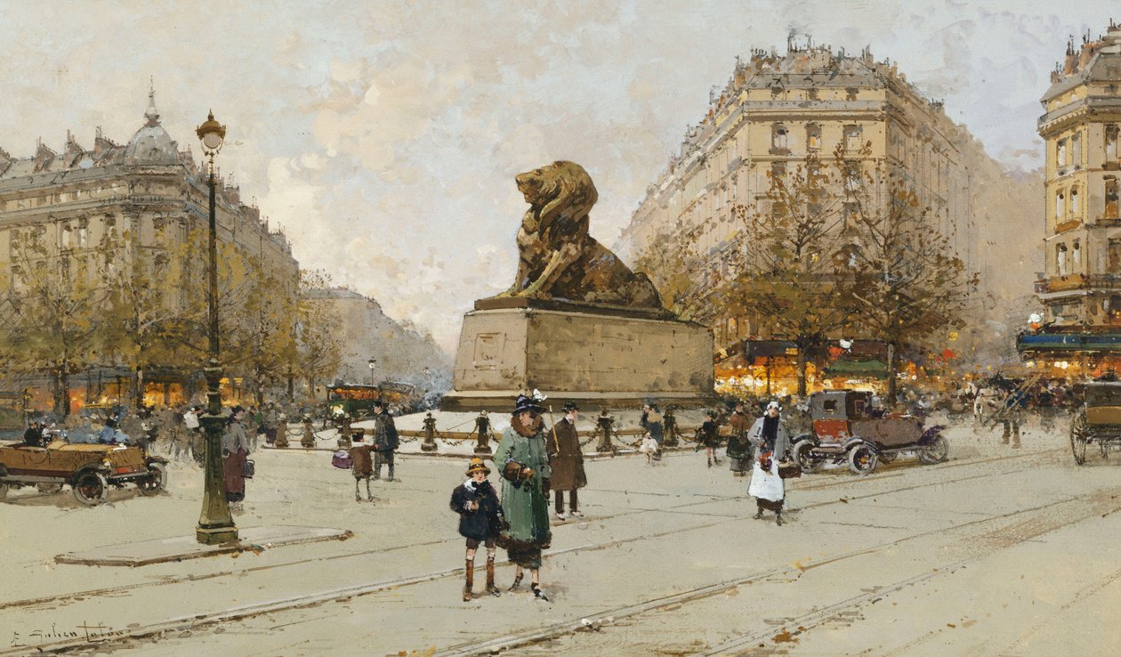 The Lion of Belfort by Eugene Galien Laloue