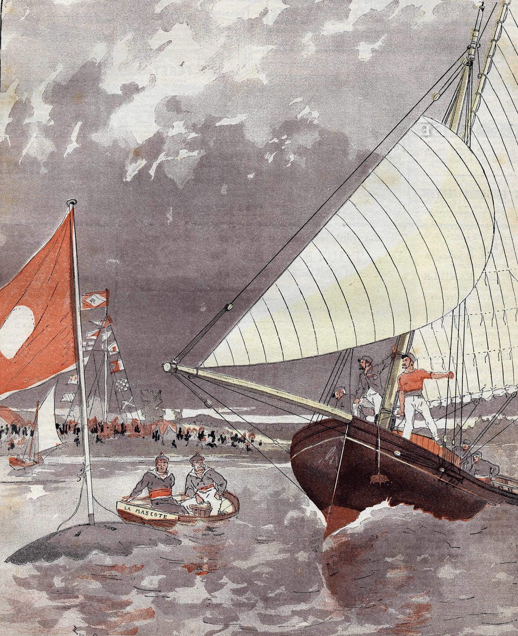 Regattas at Le Havre in 1892, based on Mr. Courboin