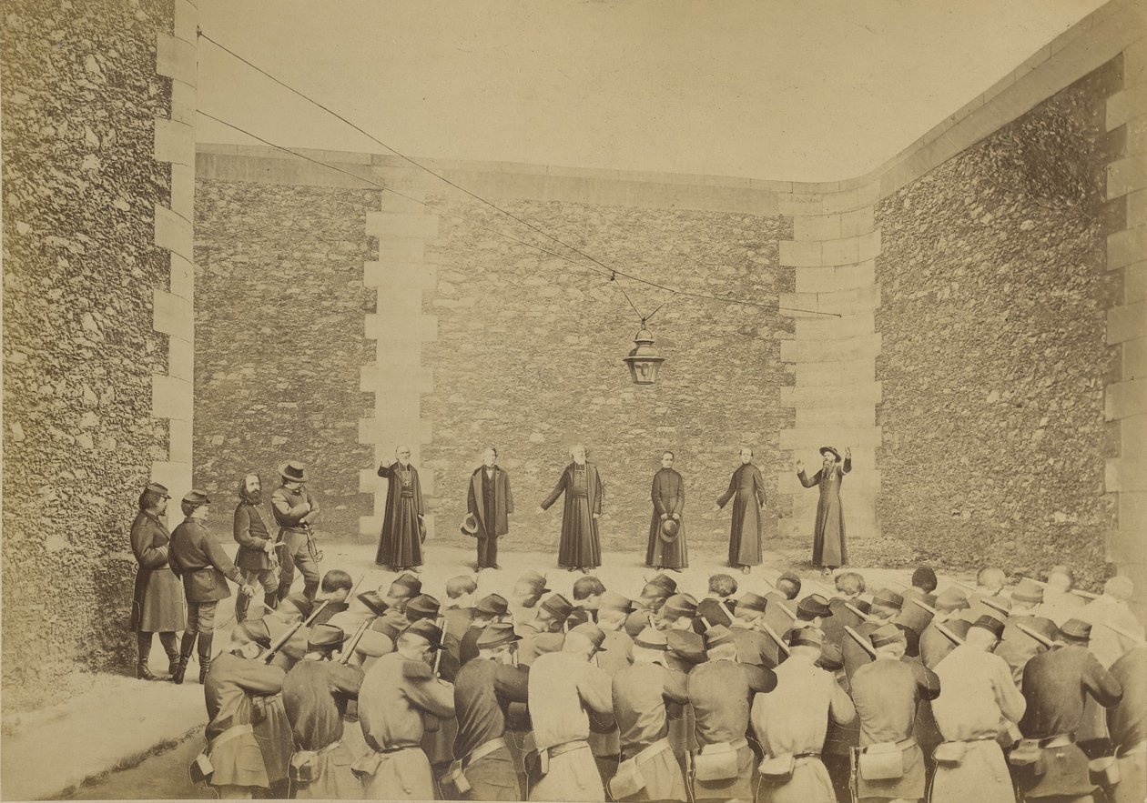 Exécution des otages, prison de la Roquette, le 24 mai 1871 by Eugene Appert