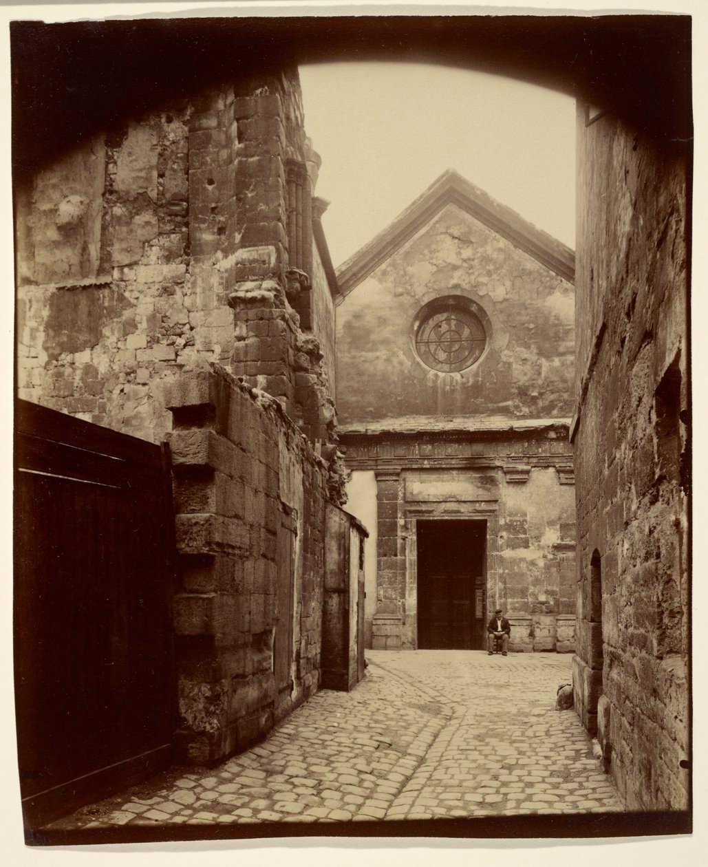 St. Julien le Pauvre-Facade by Eugène Atget