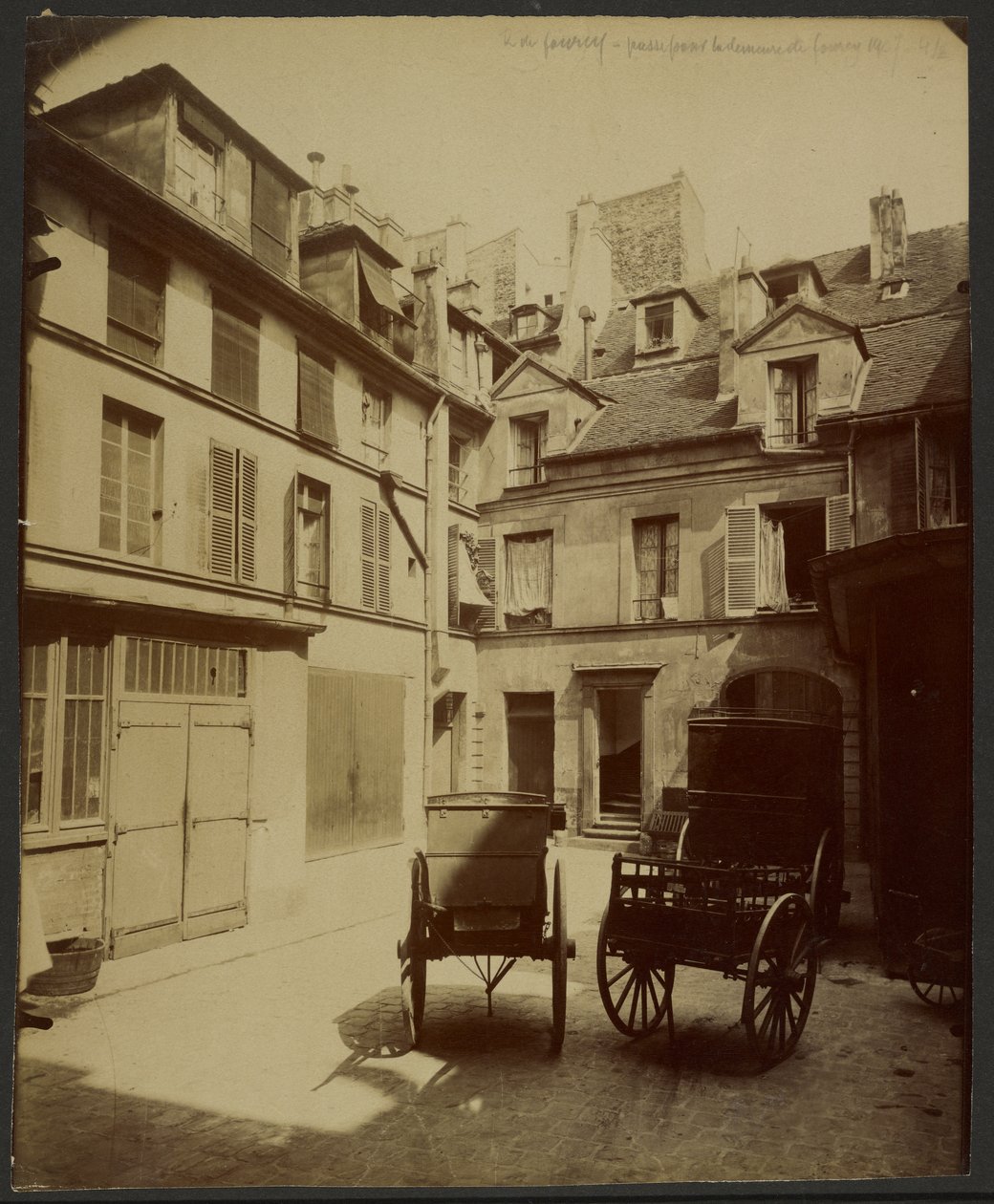 Old House Rue de Fourcy, Passed in the Quarter for the Residence of Fourcy by Eugène Atget