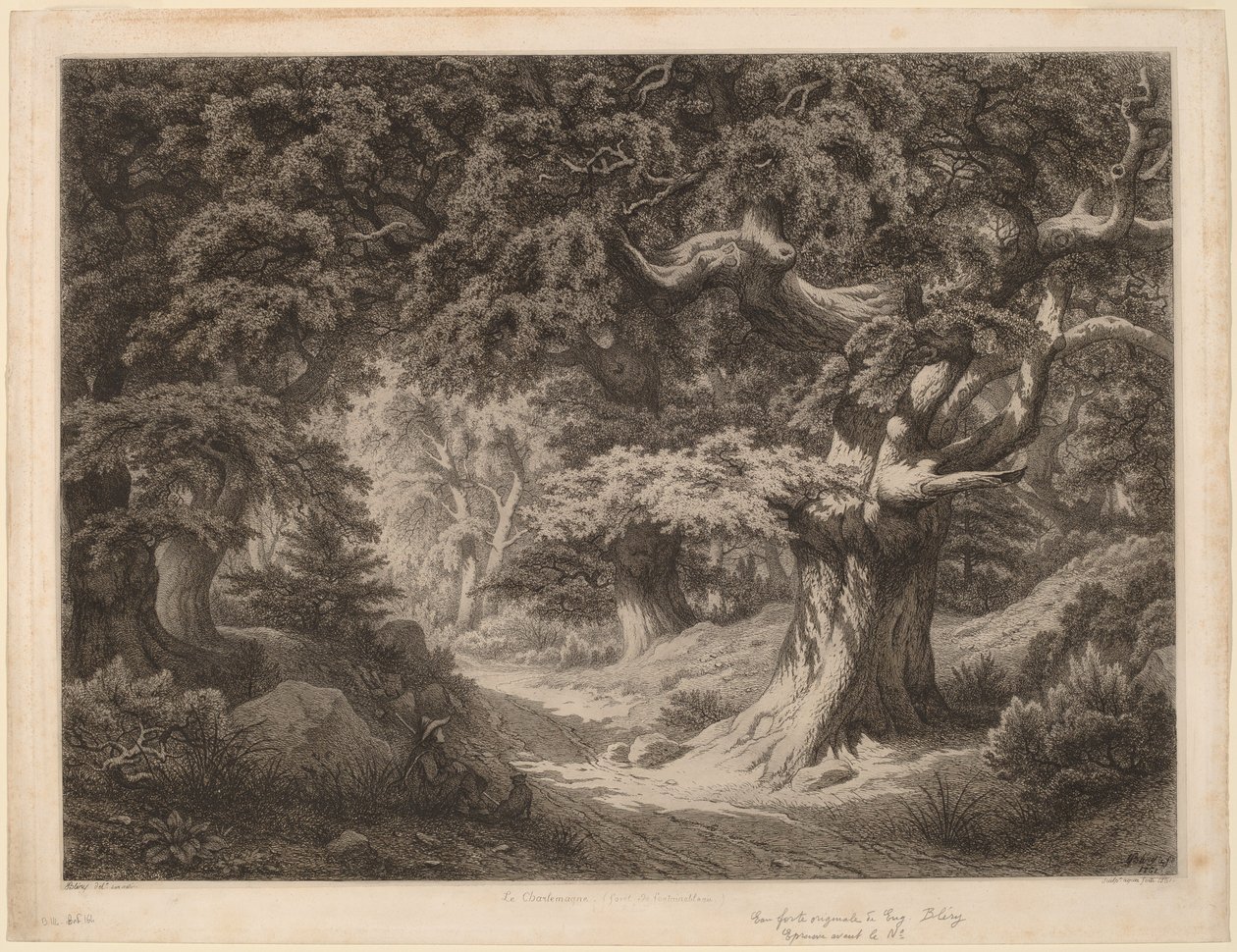 Le Charlemagne, Forest of Fontainebleau, 1861 by Eugene Bléry
