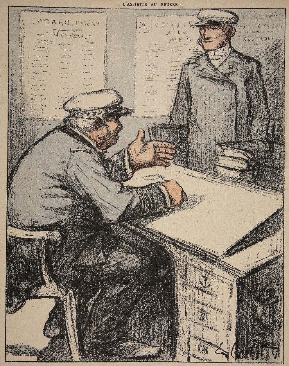 Two Maritime Gentlemen in Their Offices, Illustration from 
