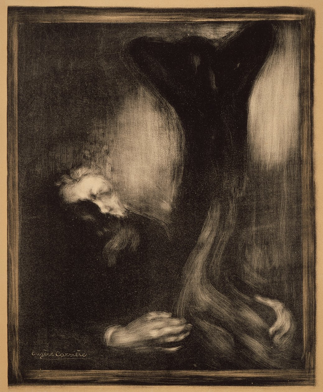 Rodin Sculpting by Eugène Carrière
