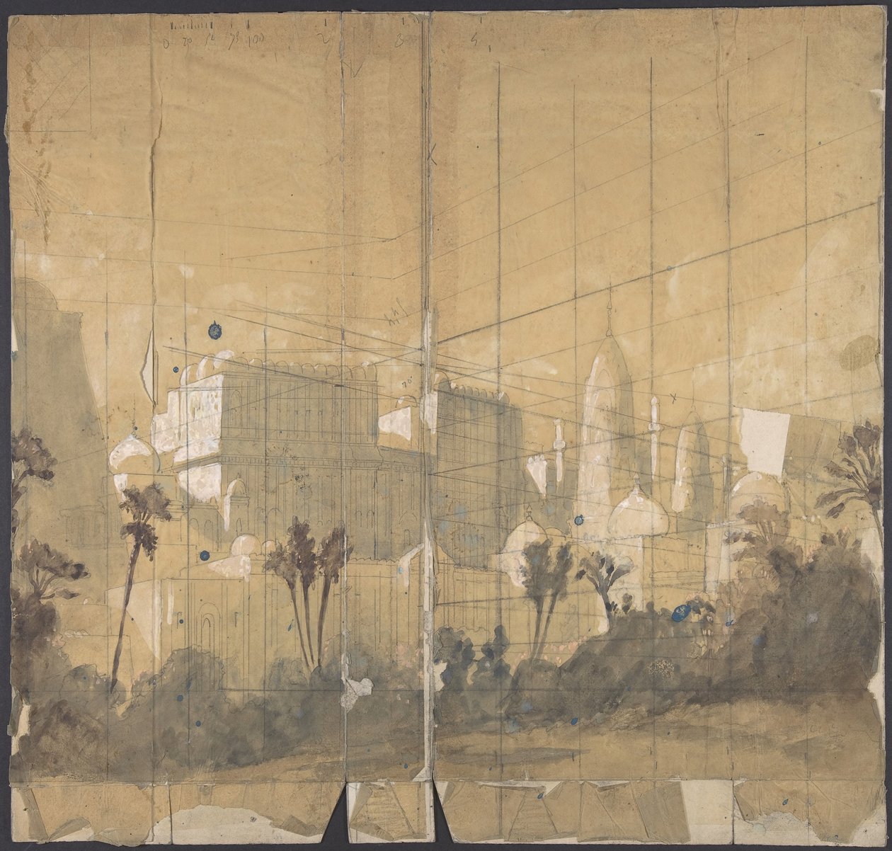 Design for a Stage Set at the Opéra, Paris by Eugene Ciceri