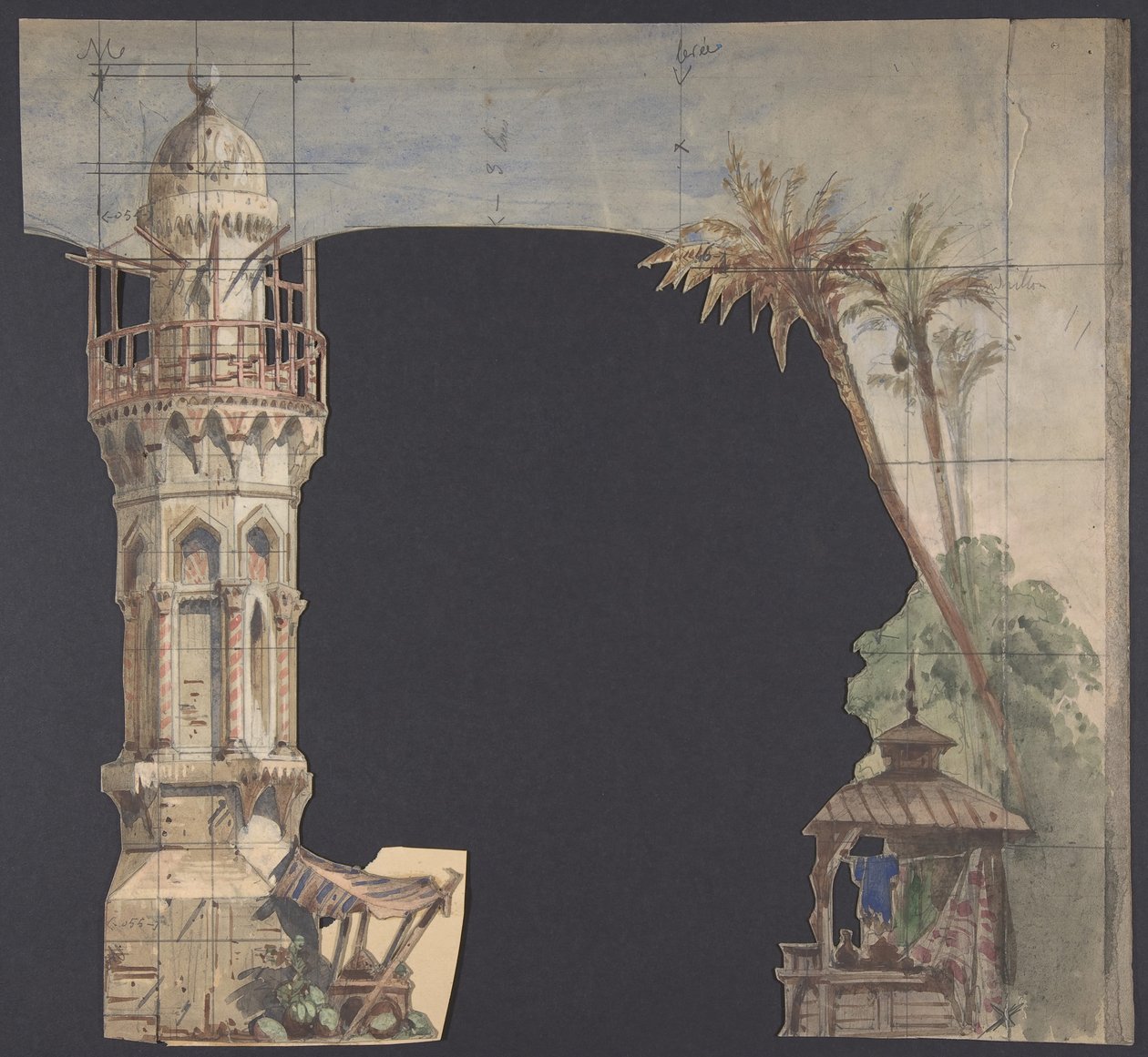 Design for a Stage Set at the Opera, Paris by Eugene Ciceri