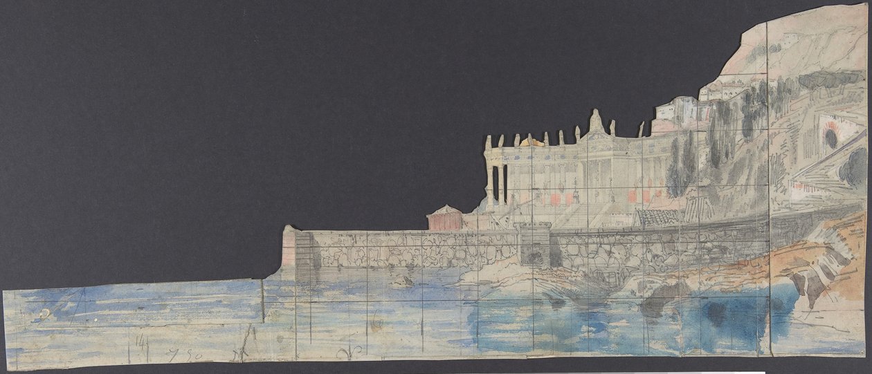 Design for a Stage Set at the Opéra, Paris, 1830-90 by Eugene Ciceri