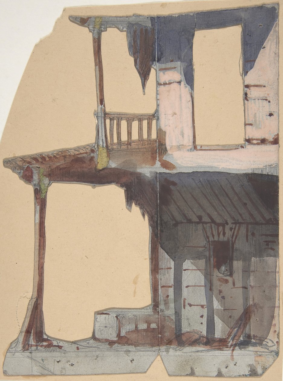 Design for a Stage Set at the Opéra, Paris by Eugene Ciceri
