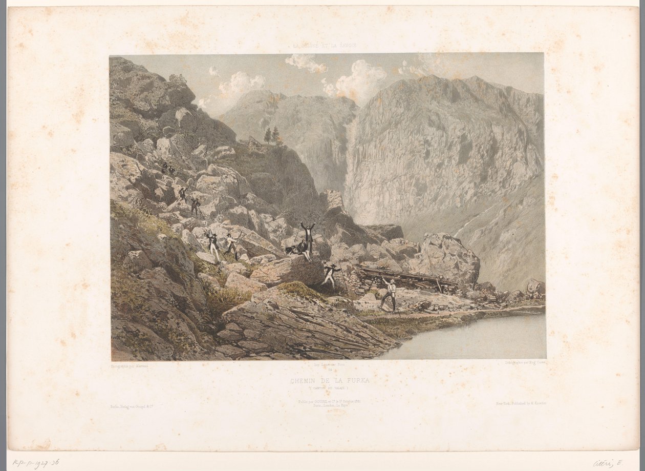 Walkers on the Furka Pass by Eugene Ciceri