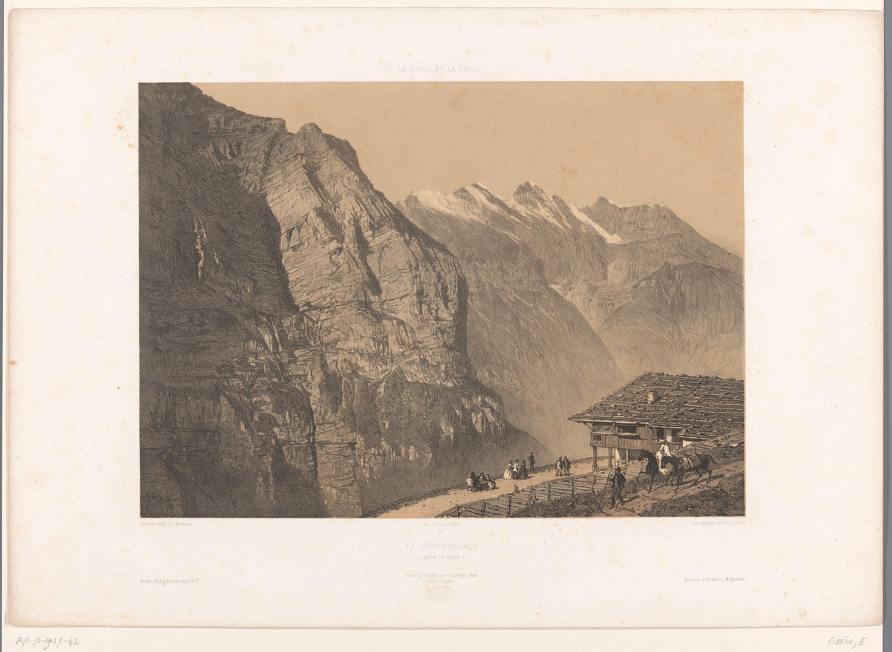 View of the Wengernalp (series title: Views in Switzerland and Savoy, La Suisse et la Savoie) by Eugene Ciceri