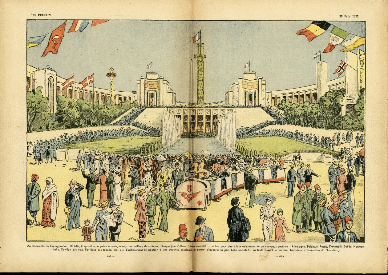 Illustration of Eugene Damblans (1865-1945) in Le Pelerin by Eugene Damblans