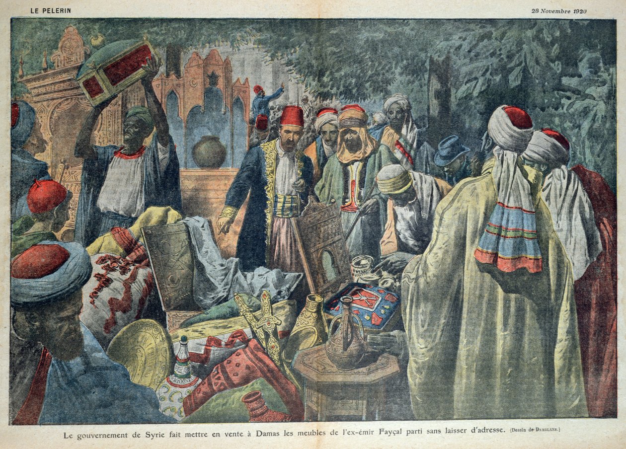 The Sale by the Syrian Government of the Goods of the Emir Faisal in Damascus, Illustration from 
