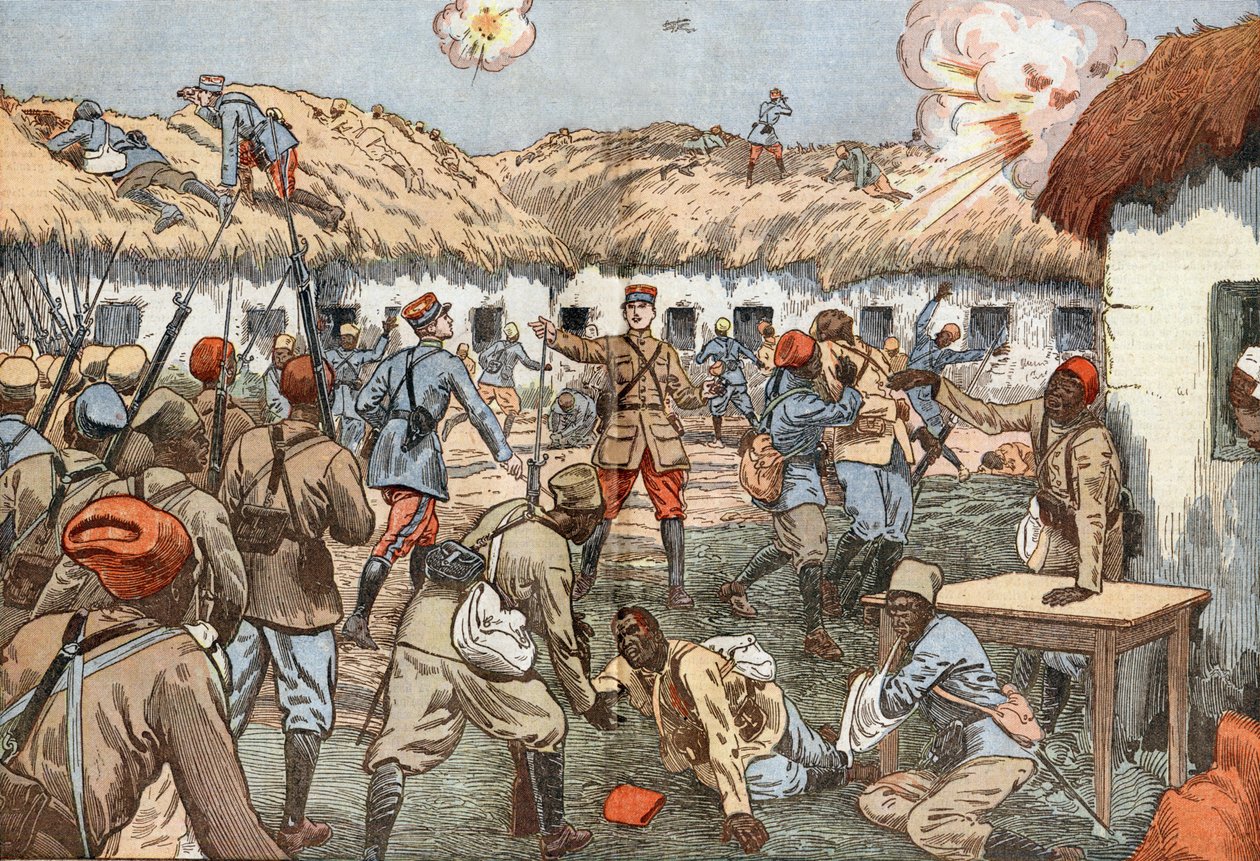 In Aoulay, Wounded Captain Duboin Helped with Senegalese Infantrymen Resisted During 22 Days Until Relief by Eugene Damblans