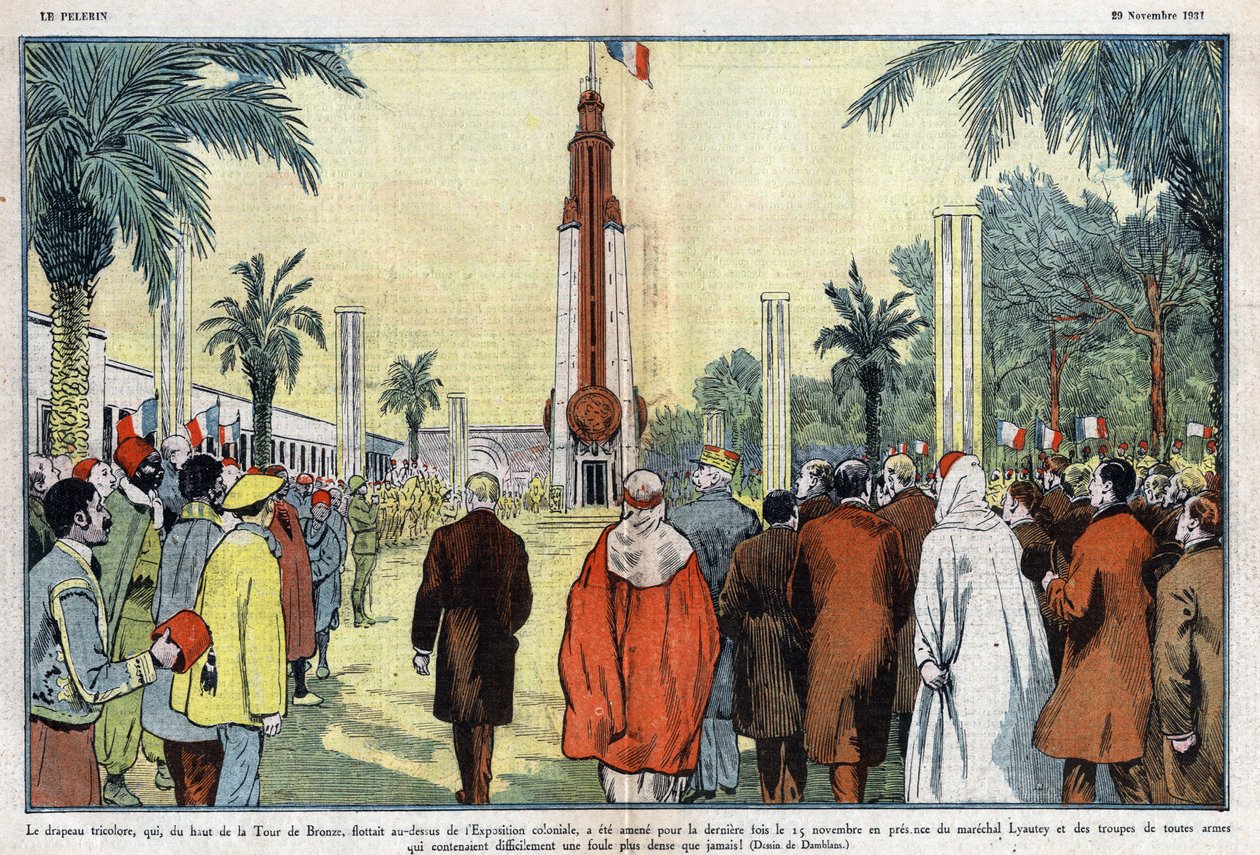 The Tricolour Flag, which Floated from the Top of the Bronze Tower above the Colonial Exhibition, was Last Brought Down on November 15 by Eugene Damblans