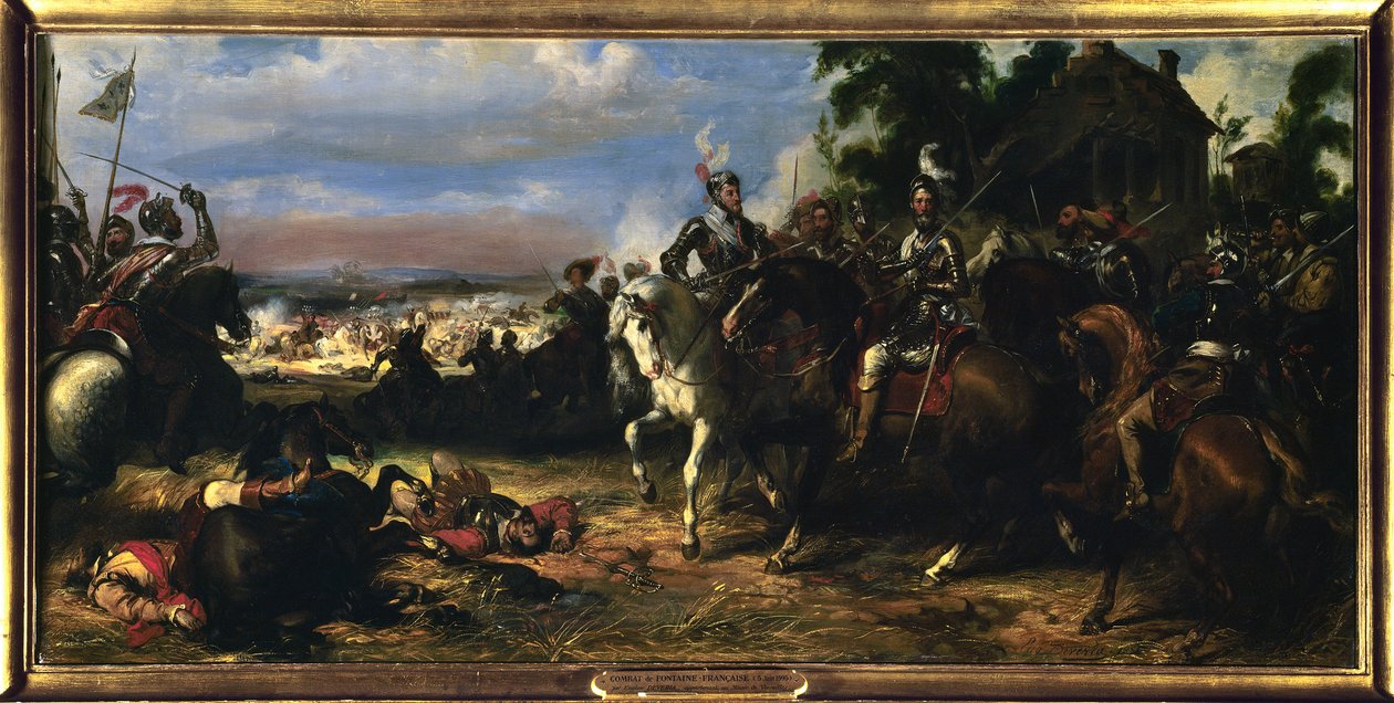 Battle of Fontaine Francaise on June 5 by Eugene Deveria
