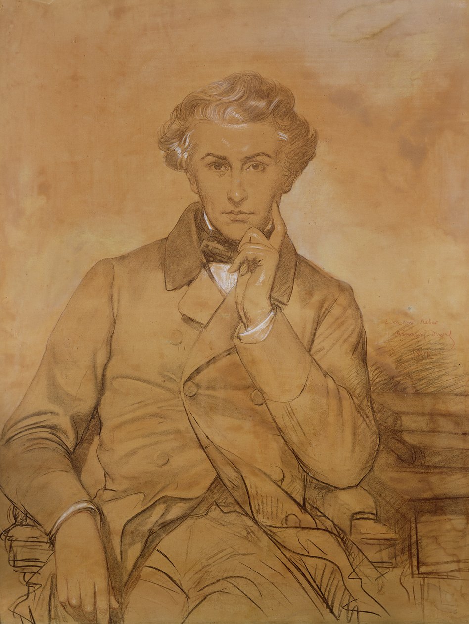 Portrait of Henri Reber (1807-80) by Eugene Emmanuel Amaury Duval