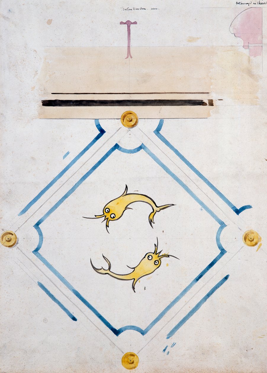 Motifs for a bathroom tile, Chateau d