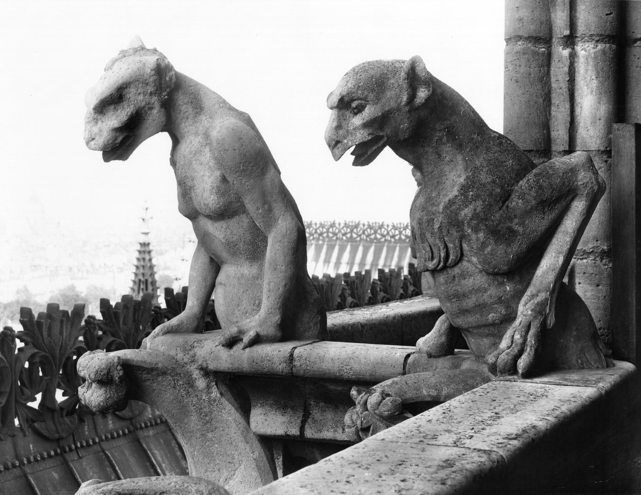 Gargoyles from the Balustrade of the Grande Galerie of the West Facade, Replica of a 12th Century Original by Eugene Emmanuel Viollet le Duc