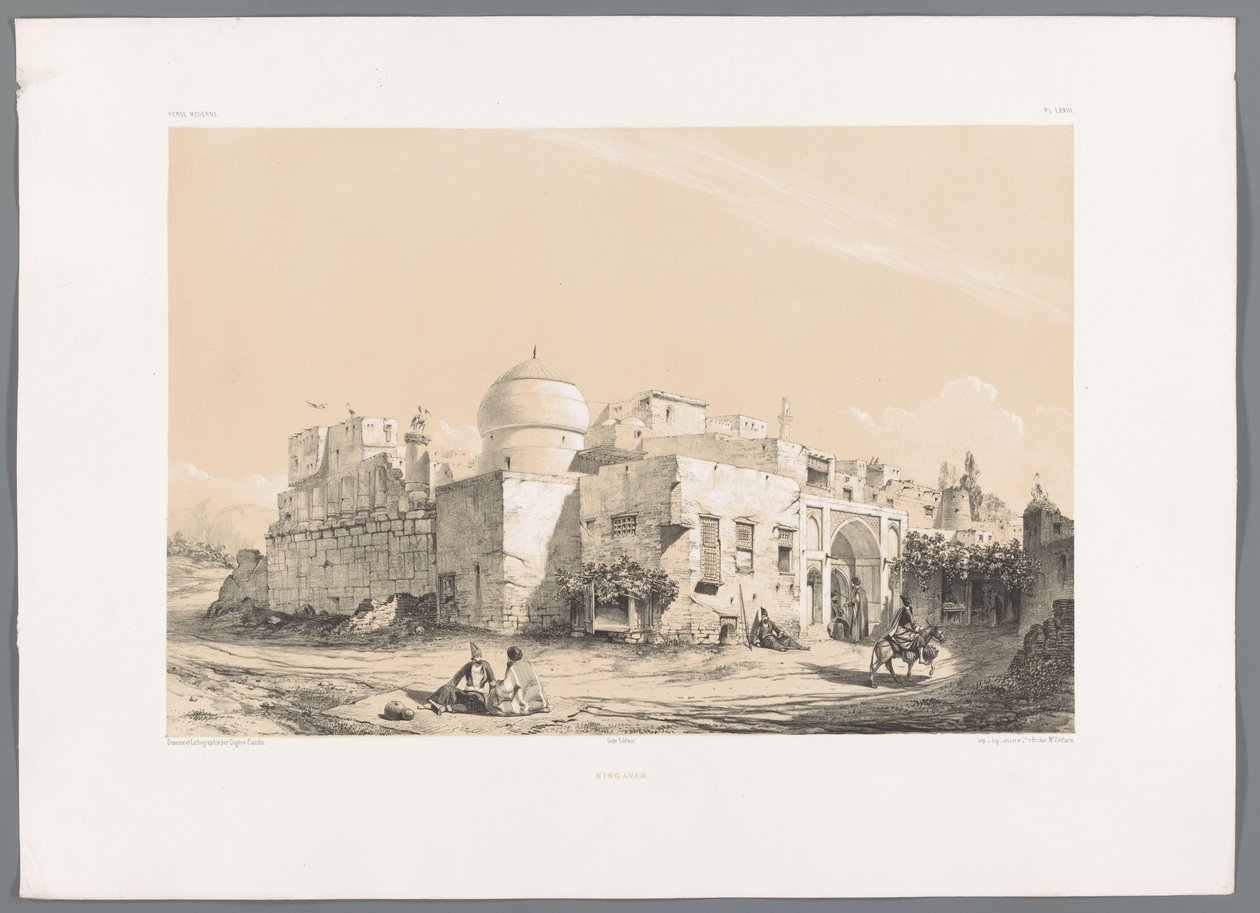 View of Kangavar by Eugene Flandin