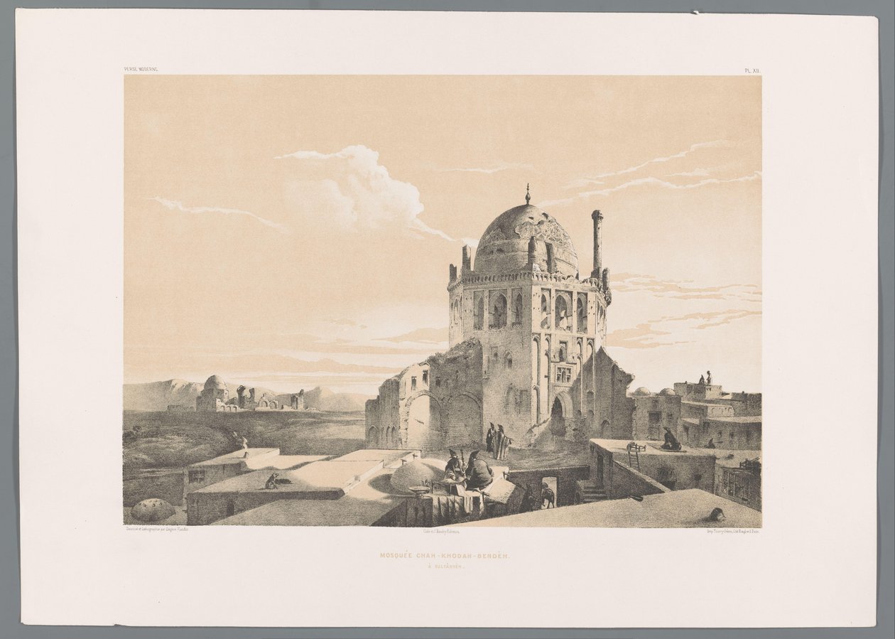 Shah Khoda Mosque in Soltaniyeh by Eugene Flandin