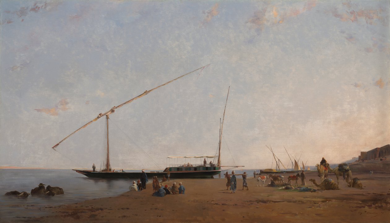 On the Nile, Near Philae by Eugène Fromentin