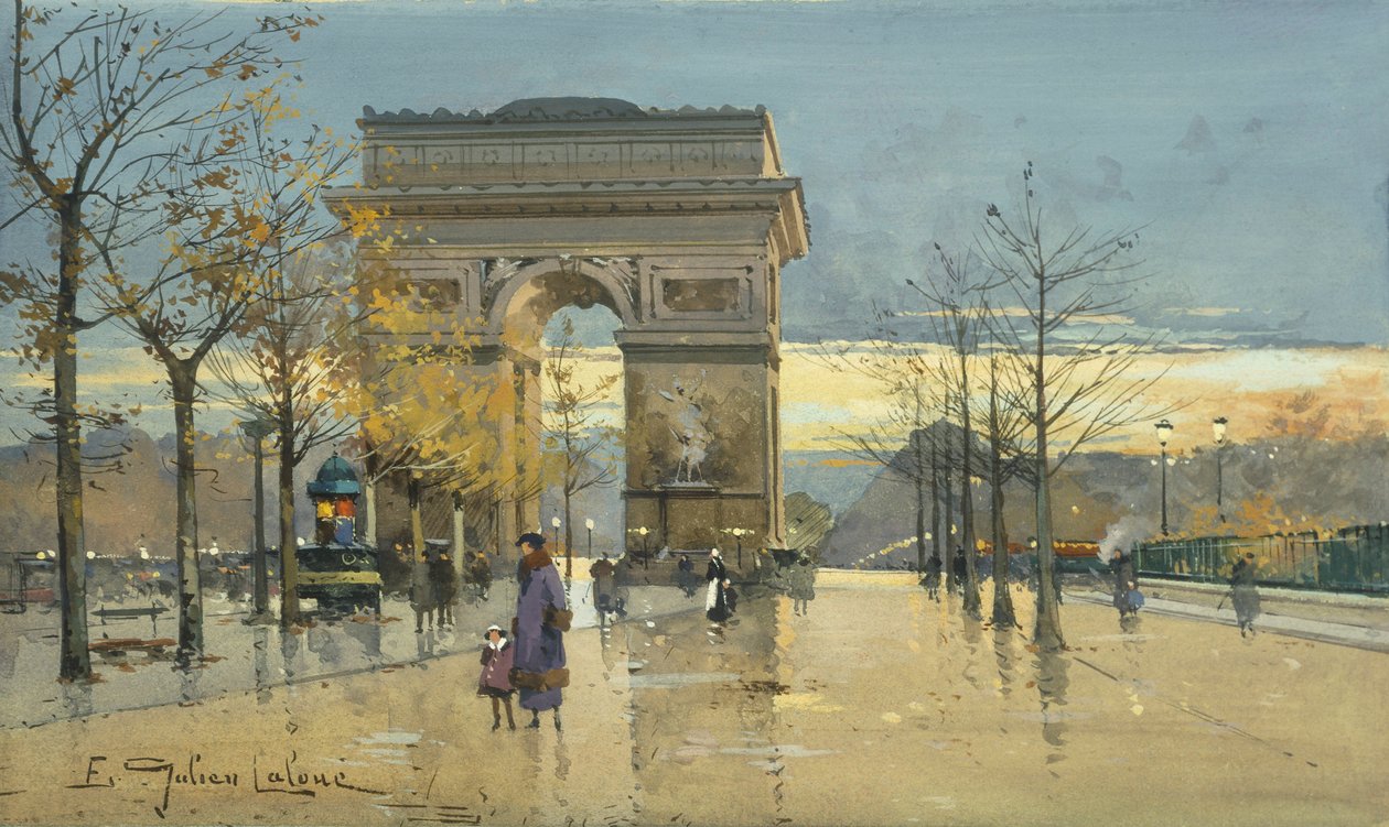 Arc de Triomphe by Eugene Galien Laloue