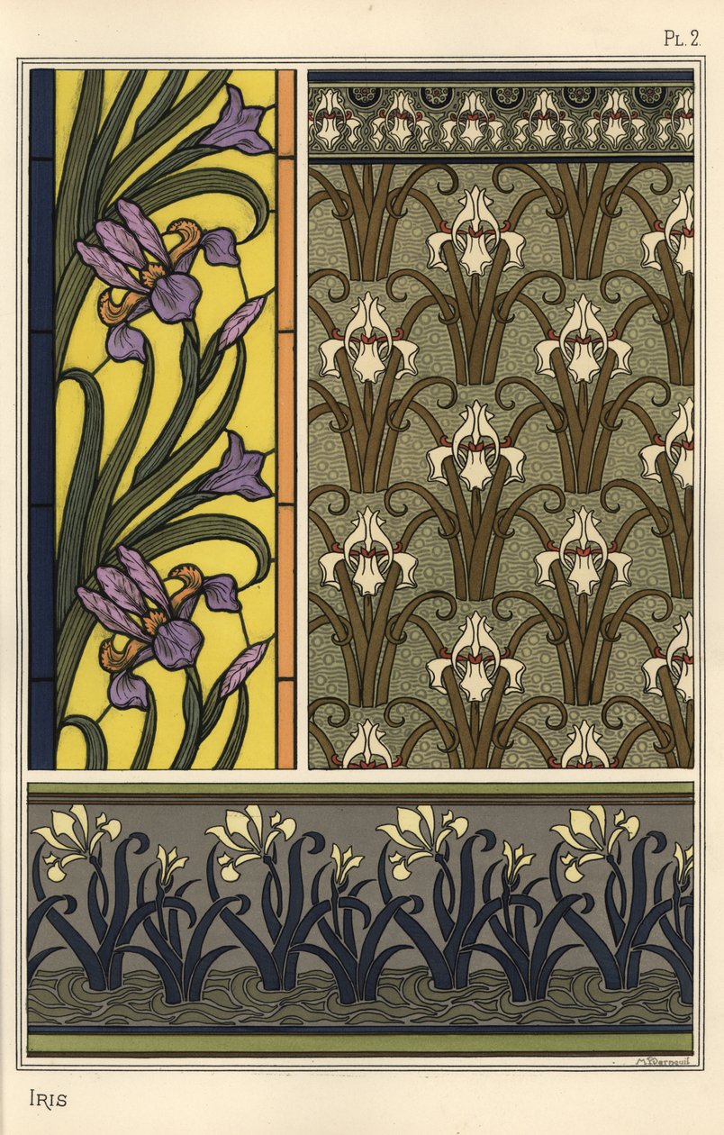 The Iris in Various Patterns by Eugene Grasset