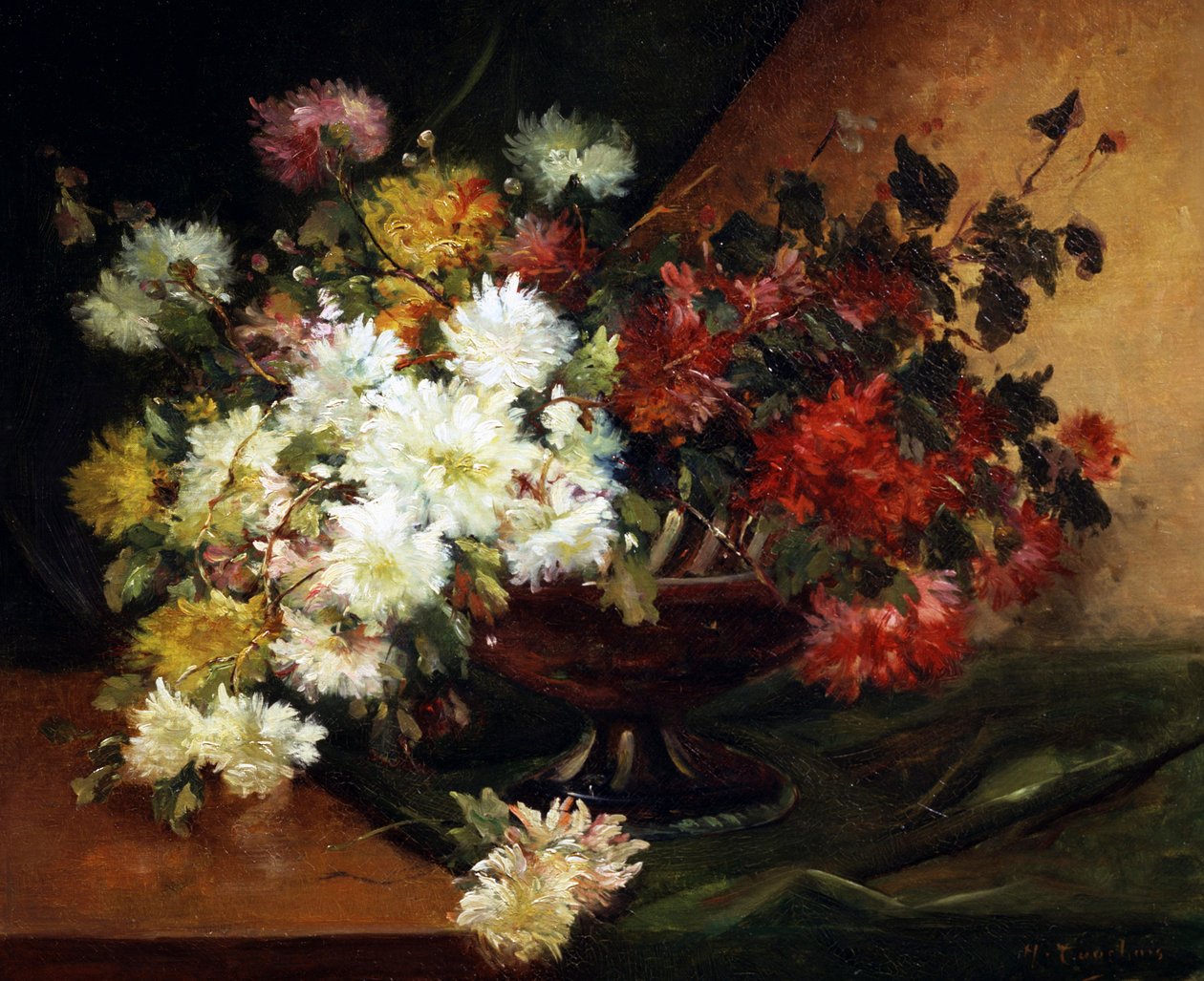 Still Life with Asters by Eugene Henri Cauchois