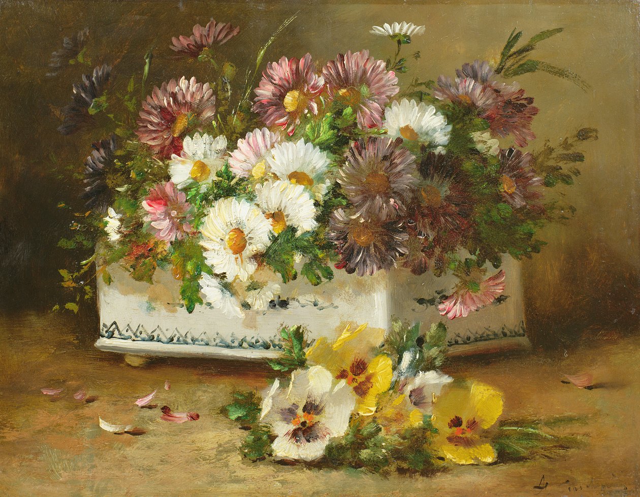 Still Life of Flowers by Eugene Henri Cauchois
