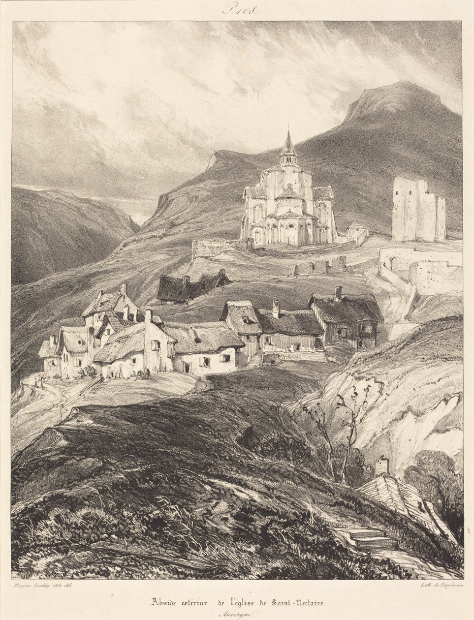 Apse of the Church of Saint-Nectaire by Eugene Isabey