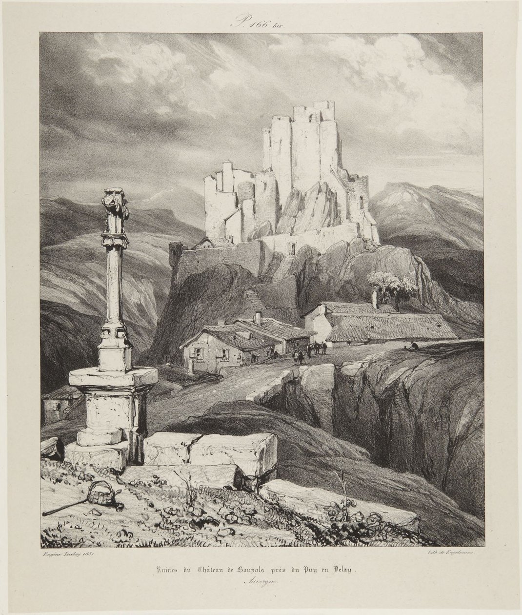 Chateau de Bouzals by Eugene Isabey