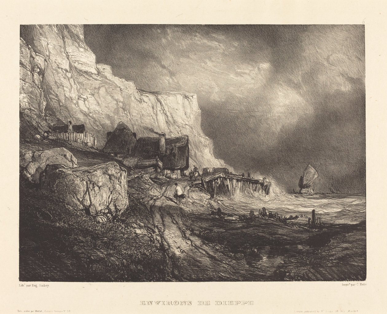 Environs of Dieppe by Eugene Isabey