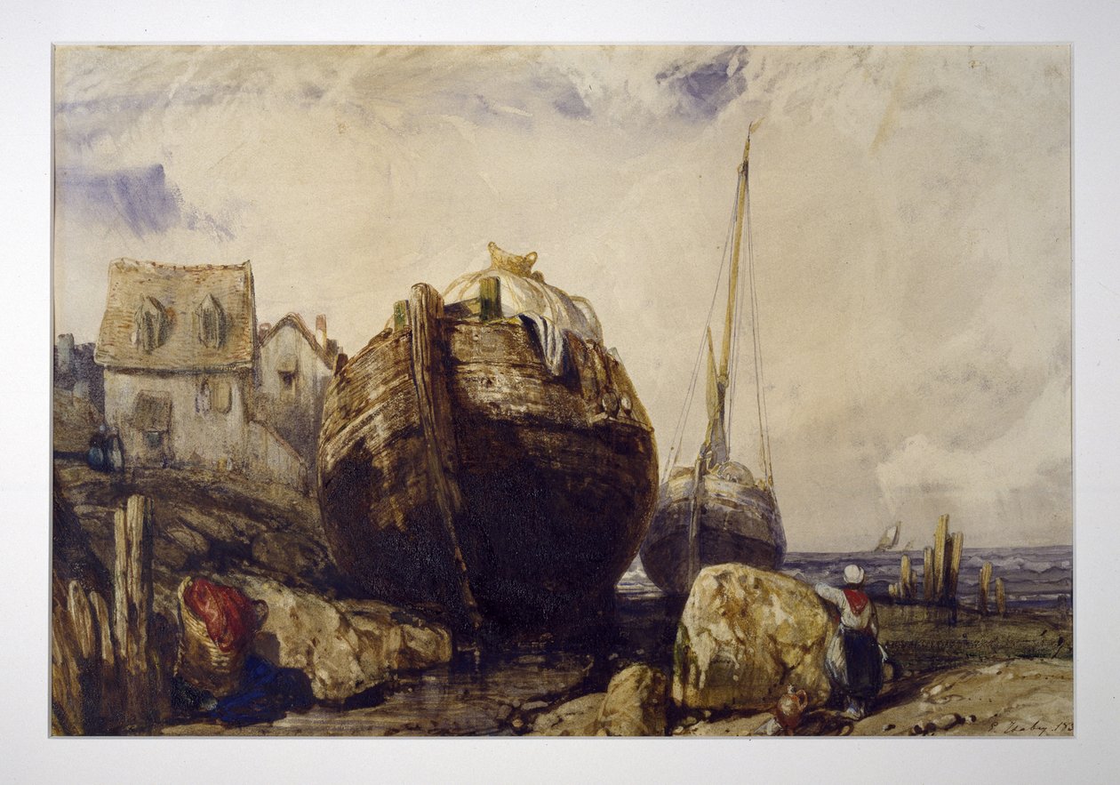 Fishing Boats by Eugene Isabey