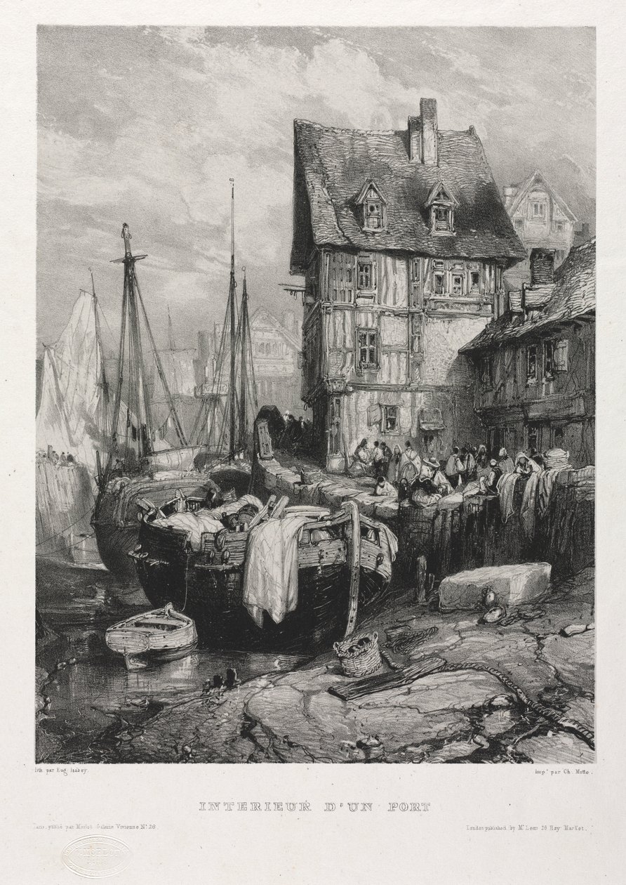 Six Marines: Interior of a Port, 1833 by Eugene Isabey