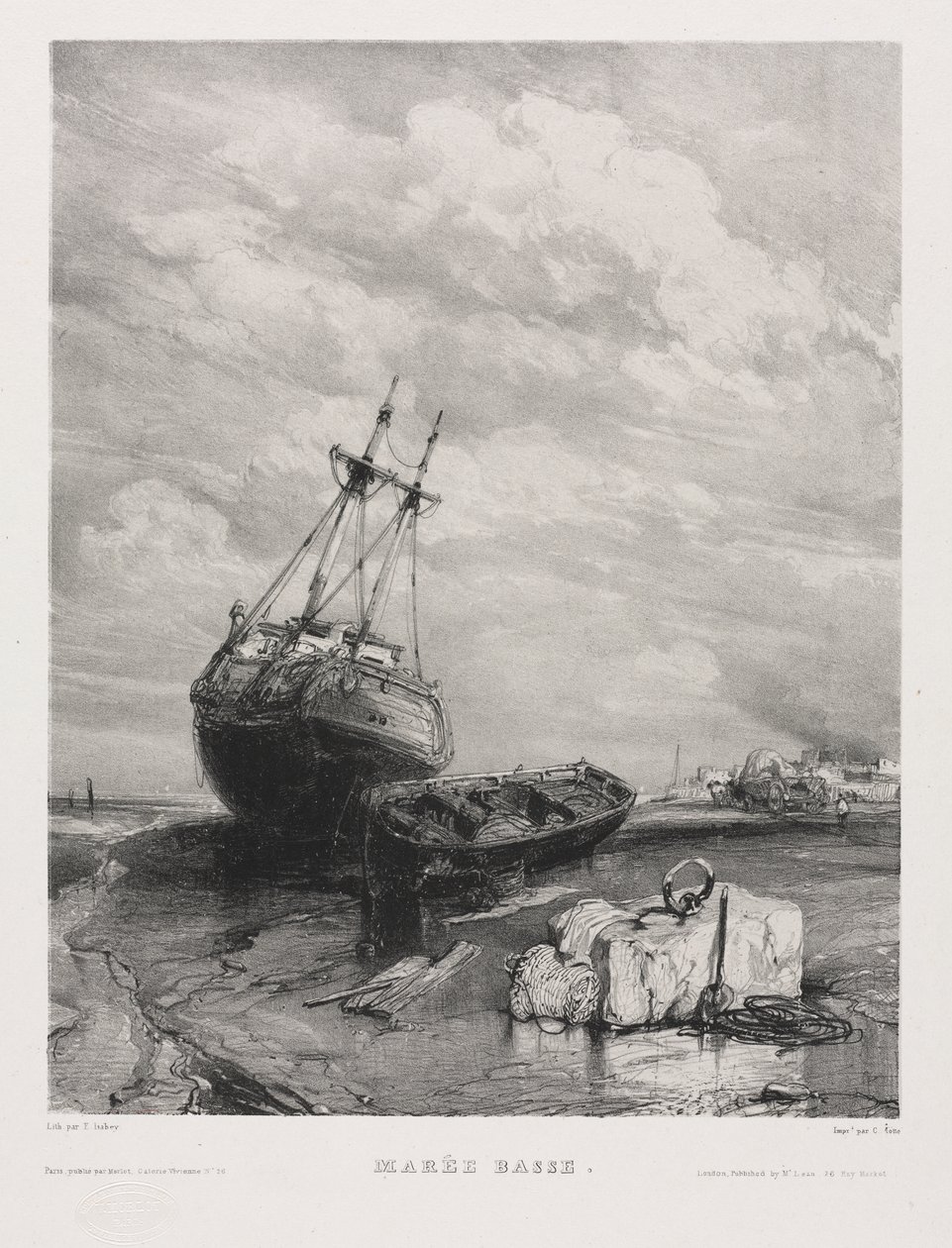 Six Marines: Low Tide by Eugene Isabey