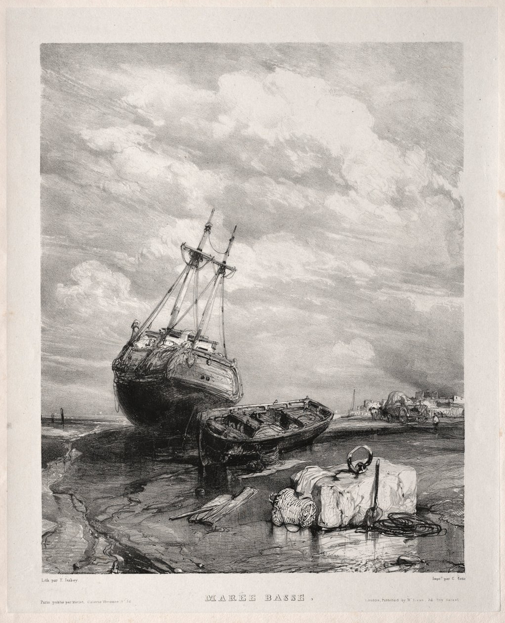 Six Marines: Marée Basse, 1833 by Eugene Isabey