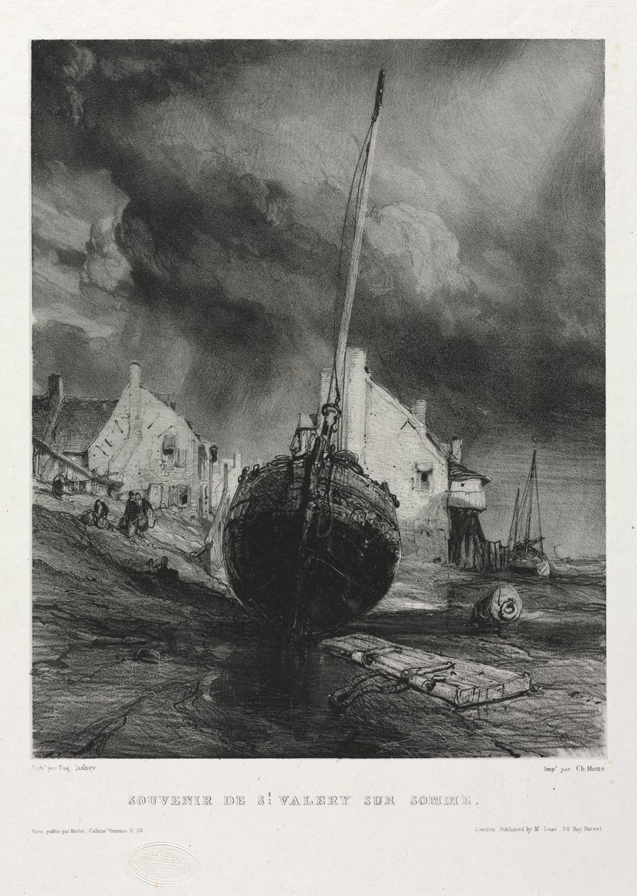 Six Marines: Souvenir Saint Valéry-sur-Somme by Eugene Isabey