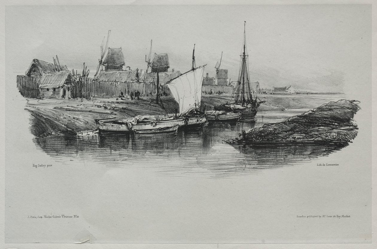 Souvenirs: Canal Bank, 1832 by Eugene Isabey