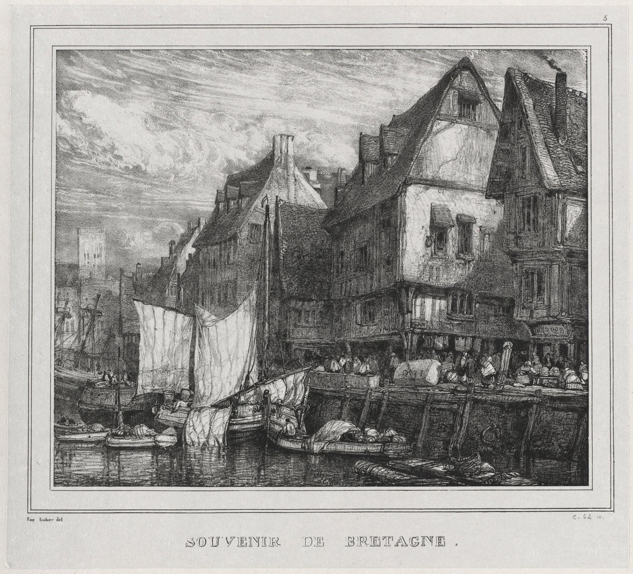 Souvenirs: Souvenir of Brittany, Plate 5 by Eugene Isabey